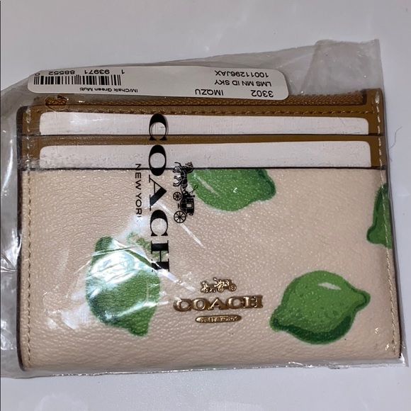 coach lime wallet